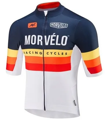 Morvelo Pro Team Мужская Летняя велосипедная Джерси с коротким рукавом рубашка быстросохнущая велосипедная MTB велосипедная верхняя одежда силиконовая Нескользящая - Цвет: 08