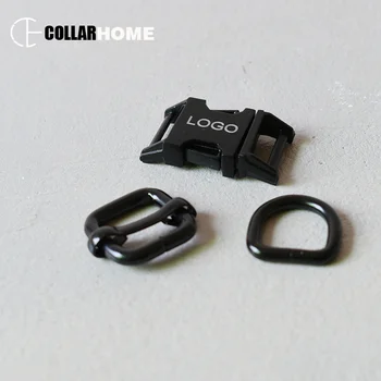 

20 sets engrave logo custom metal buckle hardware clip clasp 15mm half D ring for bag dog pet collar DIY sewing accessories