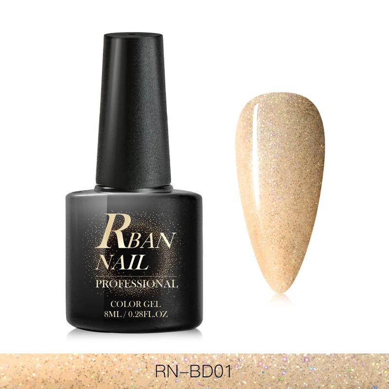 S08299 RBAN NAIL 8 мл гель для ногтей с блестками Набор лаков гибридный Цвет Полупостоянный носок от длительного действия светодиодный лак для ногтей набор маникюрные инструменты - Цвет: S08299