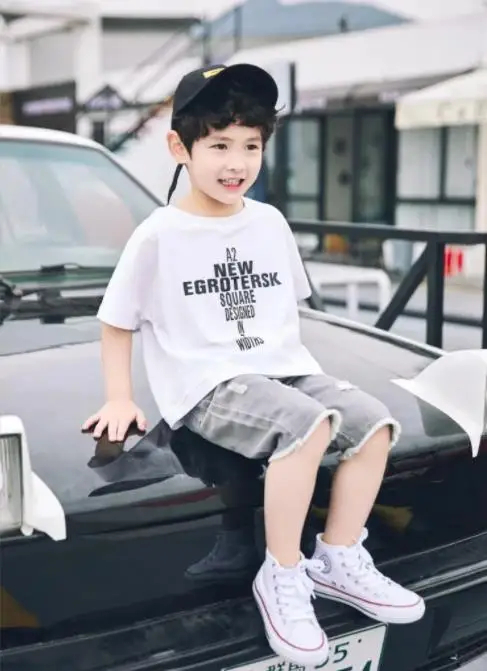 

Retail Kids Set Summer Children's Clothing Suits T-Shirt And Shorts 2PCS Baby Boy 2 Pieces Sets 2-6Years