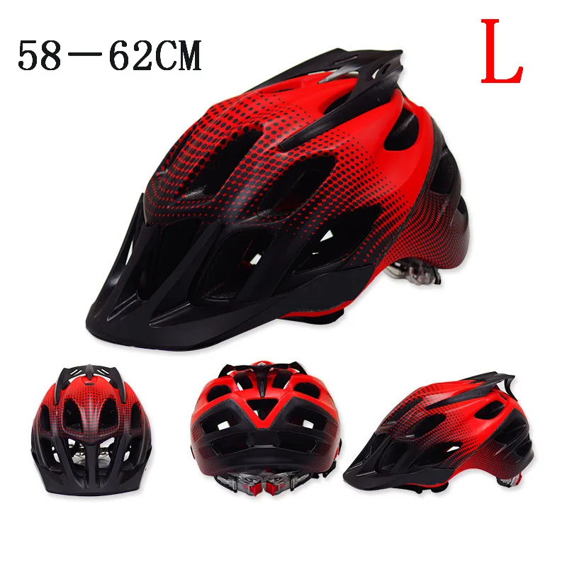black red size L MTB велосипедные шлемы PC+ EPS мужские и женские велосипедные шлемы для горной дороги велосипедные шлемы унисекс - Цвет: black red size L