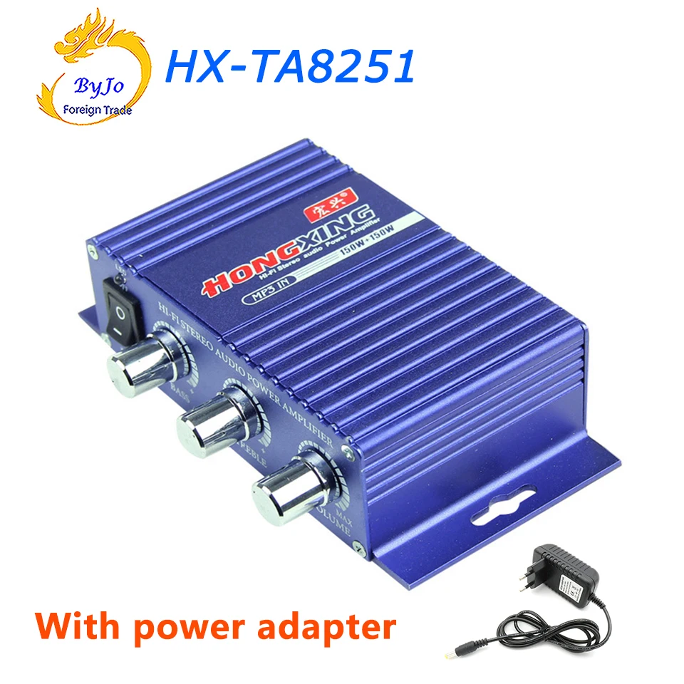 HongXing HX TA8251A 2 0 каналов 12 В постоянного тока/MP3 домашний автомобильный