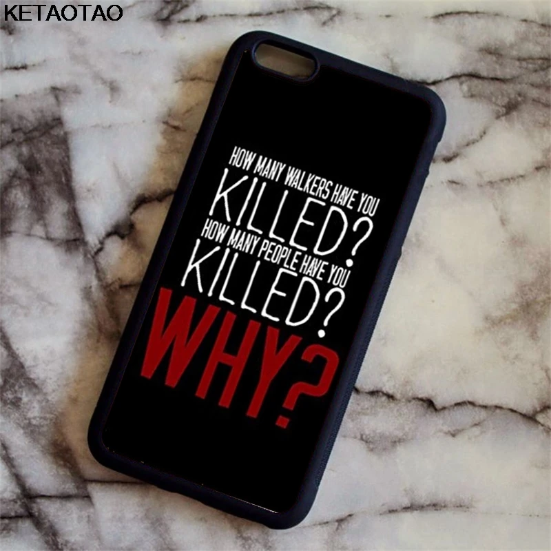 Хаки Чехол для телефона KETAOTAO Nuovo The Walking Dead s для iPhone 4S SE 5C 5S 6S 7 8 Plus X XS XR 11 Pro Чехол из мягкого ТПУ резины и силикона - Цвет: Хаки