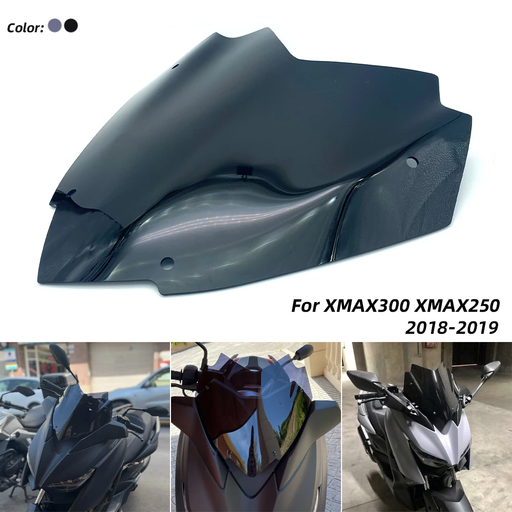 

REALZION Motorcycle Windshield WindScreen Wind Screen Shield Visor Viser Deflector For XMAX300 XMAX250 XMAX 250 300 2018-2019