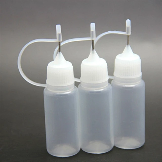 3pcs Vial Small Container Drop Bottles 10ml Pe Glue Applicator Needle  Squeeze Bottle For Paper Quilling Diy Scrapbooking Crafts - Refillable  Bottles - AliExpress