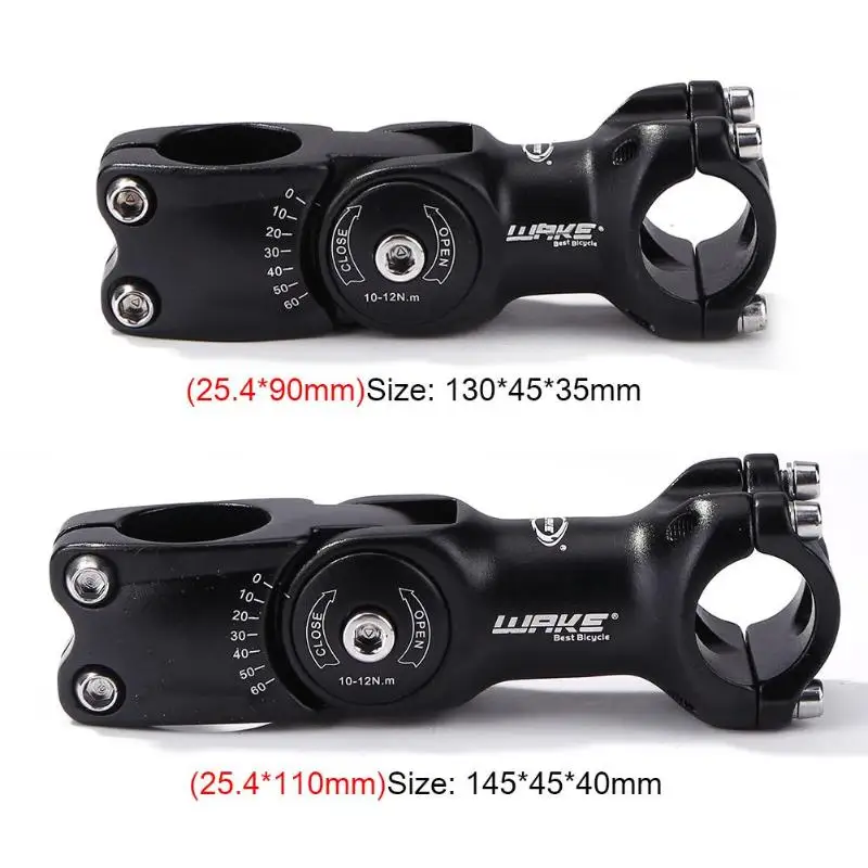 Adjustable Bicycle Stem 90mm 110mm 25.4mm Aluminum High-Strength Lightweight Mountain Road Bike Handlebar Stem Bicycle part