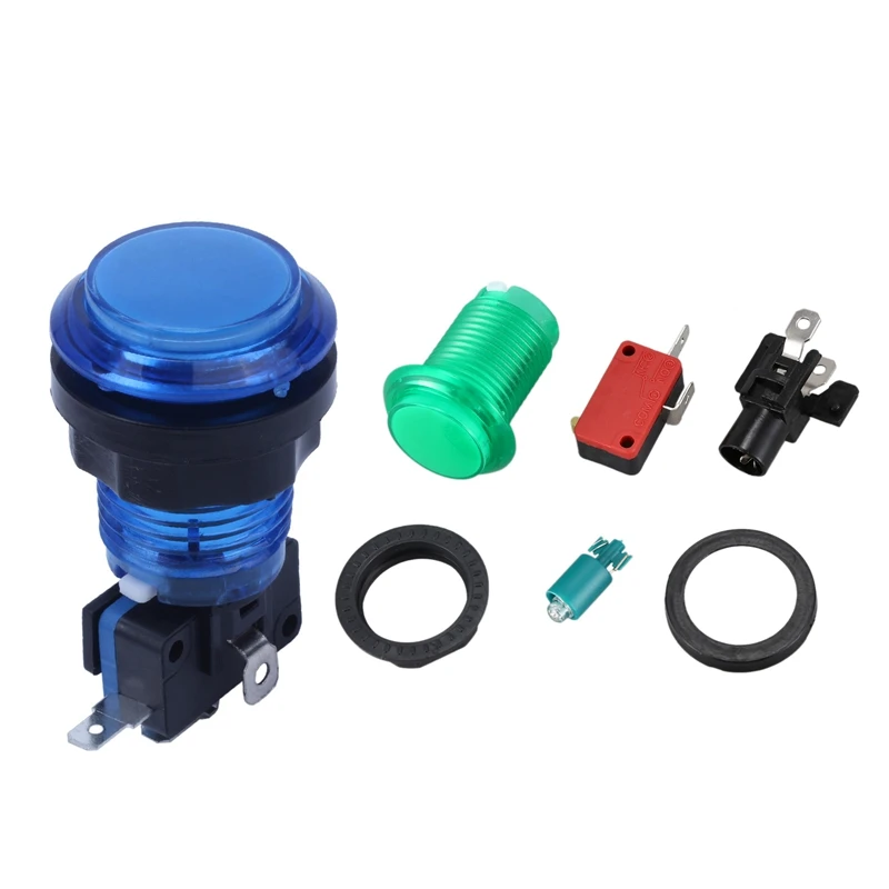 Топ 2 шт. круглый освещенный аркадный Видео игровой кнопочный переключатель