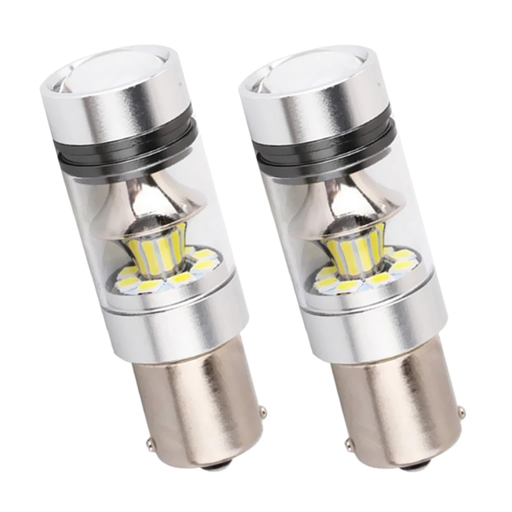 Pair 1156 BA15S 100W LED Reverse Light Car Auto Turn Signal 100W High Power