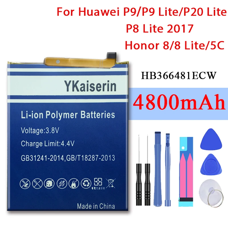 Батарея HB366481ECW для телефона Hua Wei Huawei Honor 8 Lite 5C Ascend P9 P10 G9 3000 мАч | Мобильные телефоны