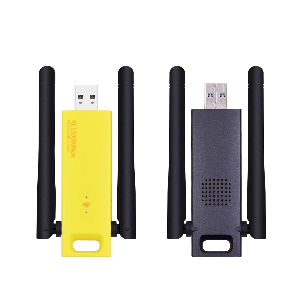 Двухдиапазонный 1200 Мбит/с USB 3,0 RTL8812AU беспроводной AC1200 Wlan USB Wifi Lan адаптер ключ 802.11ac с антенной для настольного ноутбука