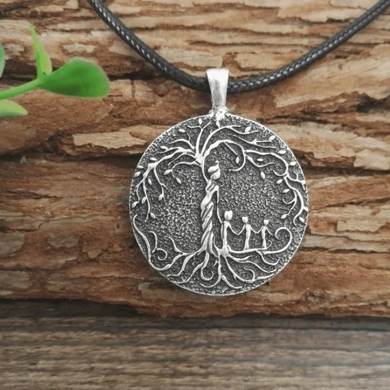 Винтаж Viking Древо жизни подвеска Амулет ожерелья для Для мужчин|Ожерелье-ошейник|