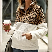Women Hoodies Faux Fur Fleece Long Sleeve Sweatshirts Zipper Leopard Print Hoodies Ladies Womens Sweatshirts Pullover Women Hoodies Faux Fur Fleece Long Sleeve Sweatshirts Zipper Leopard Print Hoodies Ladies Womens Sweatshirts Pullover