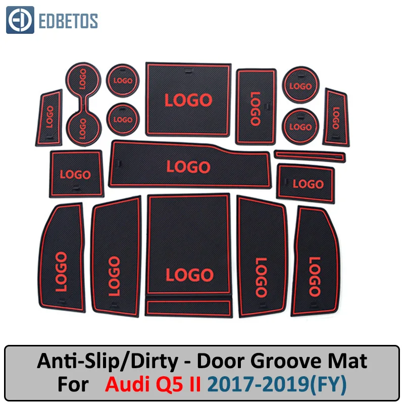

Door Groove Mat For AUDI Q5 FY 2017 2018 2019 Anti-Slip Mat Gate Slot Coaster Anti-Dirty Mat