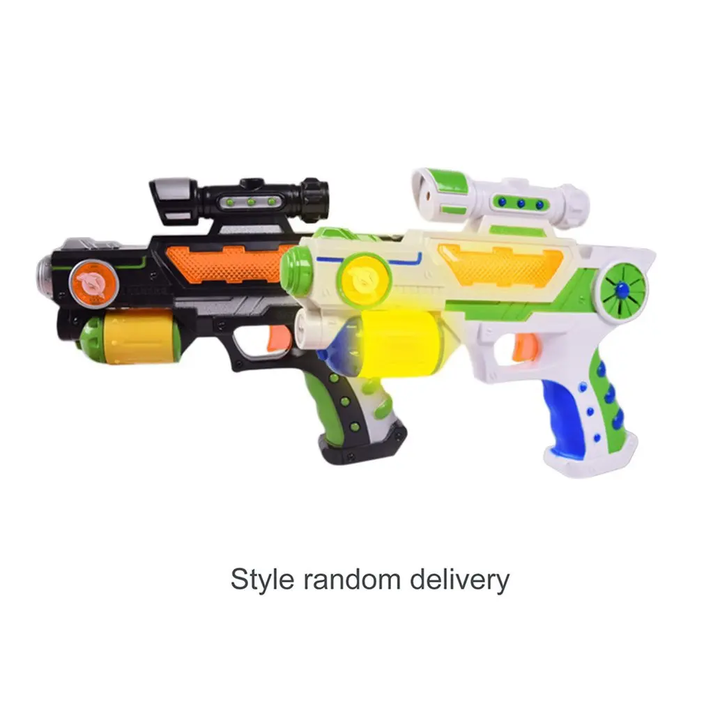 2018 Outdoor Game Toy Gun Electric Luminous Flash Light Music Eight Kinds of Image Voice Projection Gun Toys Like Gift Toy Guns