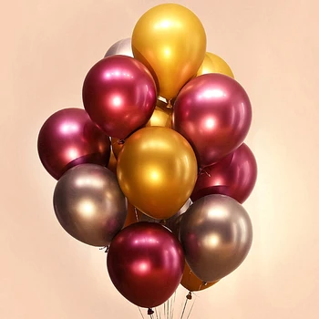 

10 pc12 zoll Metall Perle Latex Ballons Dicken Chrom Metallic Farben Aufblasbare Ballon Hochzeit Party Dekorationen Erwachsene