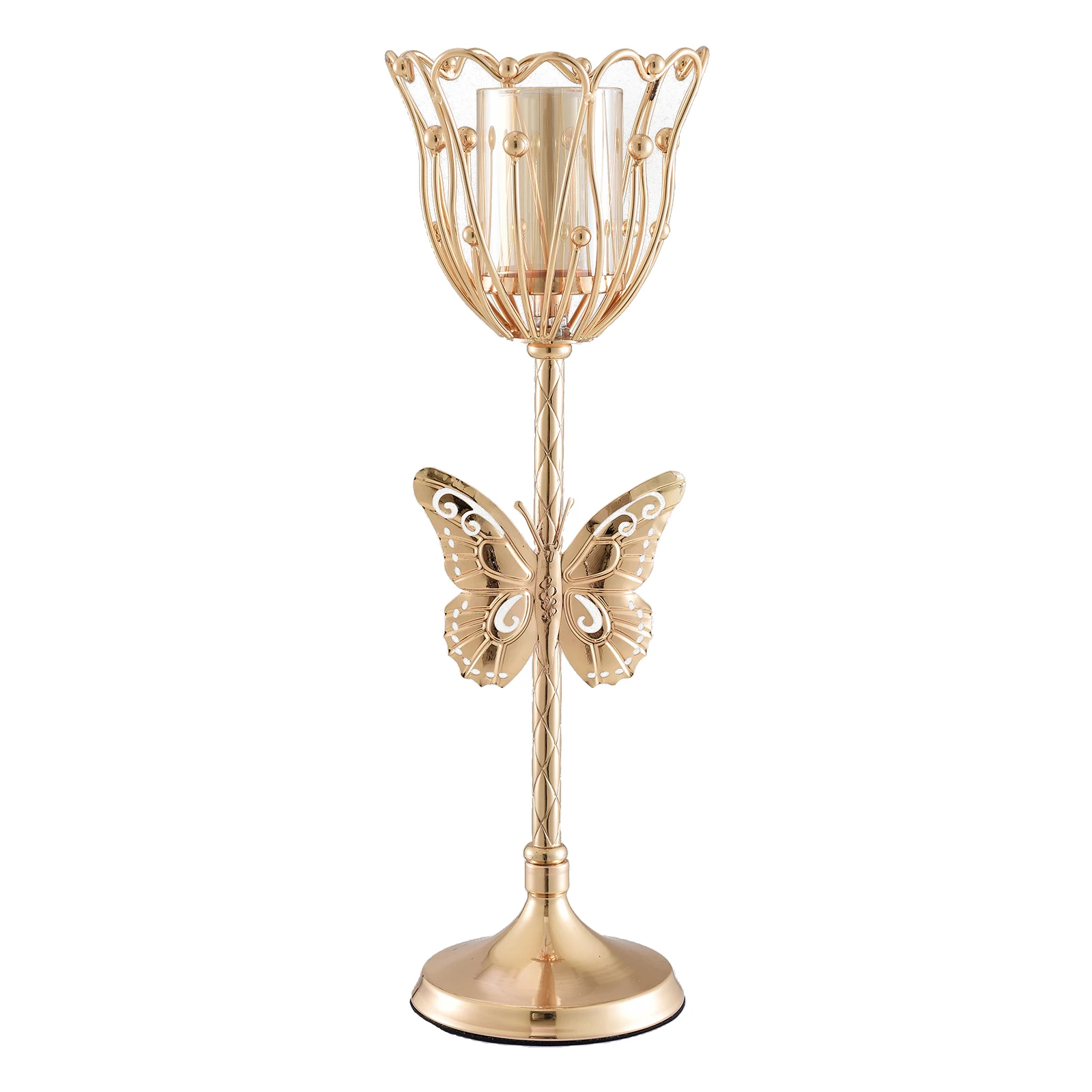 Wedding Gold Candle Holder Table Centerpieces Dinner Xmas Decor Candlestick