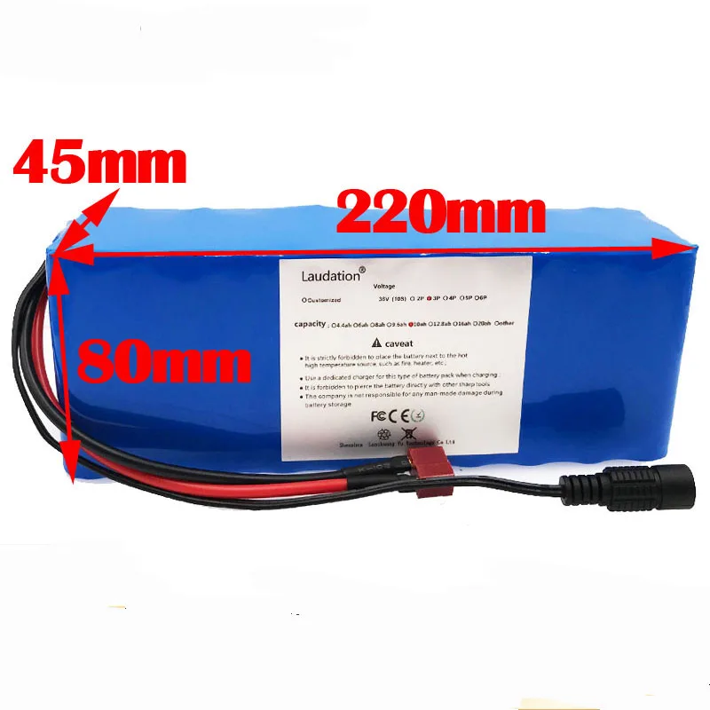 Laudation 36V батарея(Встроенный bms) 10ah/10000 мА/ч, 21700 10S2P 36v перезаряжаемая литий-ионная аккумуляторная батарея для зарядки Ноута и сотового телефона Электрический велосипед Скутер