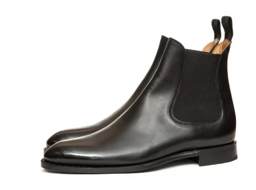 Men Boots Pointy Toe Metal Silver  Gold Char Boots Chelsea Mens Ankle Autumn Boots Wedding Dress Slide Shoes YK473