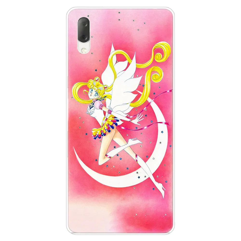 001 С рисунком из аниме «Сейлор Мун» lune реальная Кот Твердый чехол для Sony Xperia L1 L2 L3 X XA XA1 XA2 XA3 ультра 10 плюс E5 XZ XZ1 XZ2 компактный XZ3 XZ5 2 20 - Цвет: 001