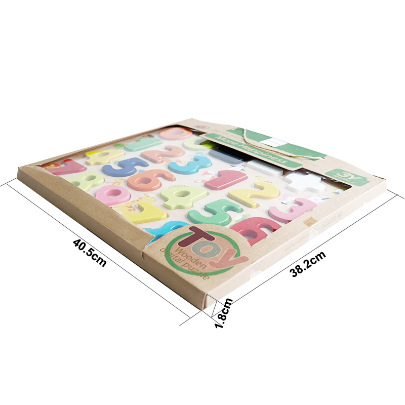 Wooden Number Puzzle Wooden Colorful Number Puzzle Jigsaw Baby Educational Toys for Kids Free Shipping
