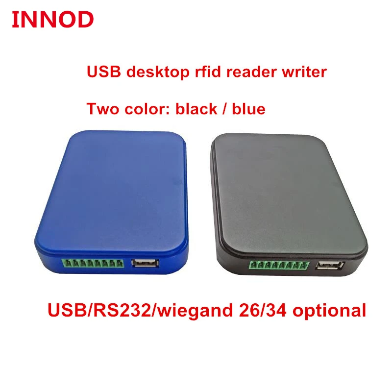 rfid card reader desktop usb or rs232 uhf writer 1-2meters +free pvc id sample support Android |