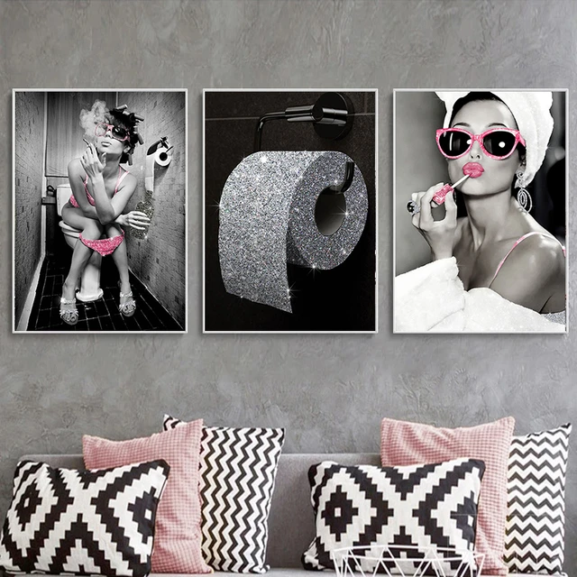 Black and White Sexy Woman Poster Abstract Wall Art Canvas Painting Nordic  Print