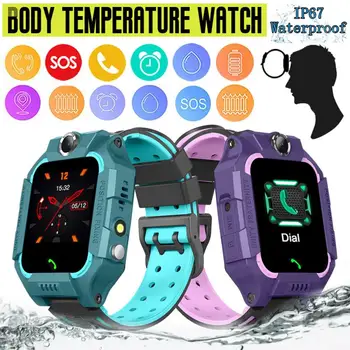 

Children's temperature measurement smart watch GPRS tracker touch screen for Android iOS