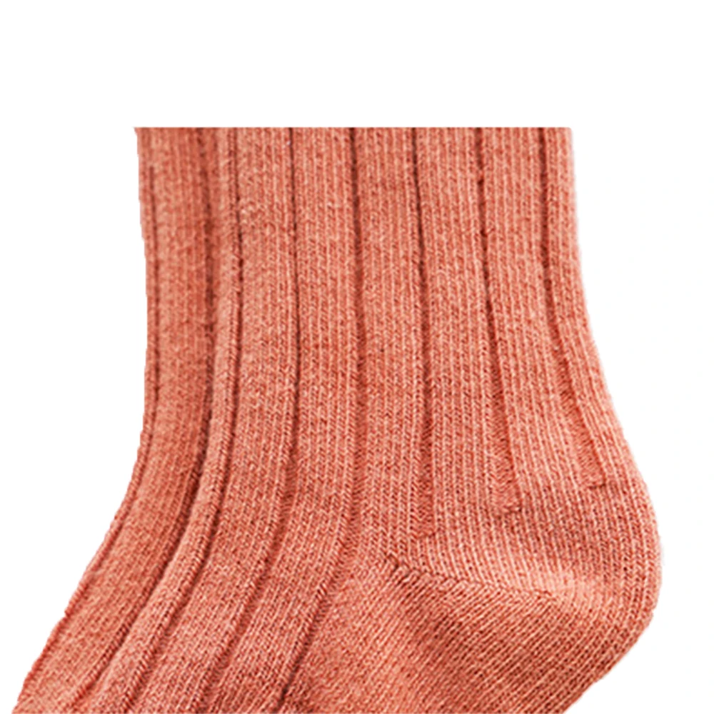 0-5Years Kids Toddler Infant Baby Girls Boys Solid Anti-Slip Knitted Long Stockings Cotton Knee Stockings
