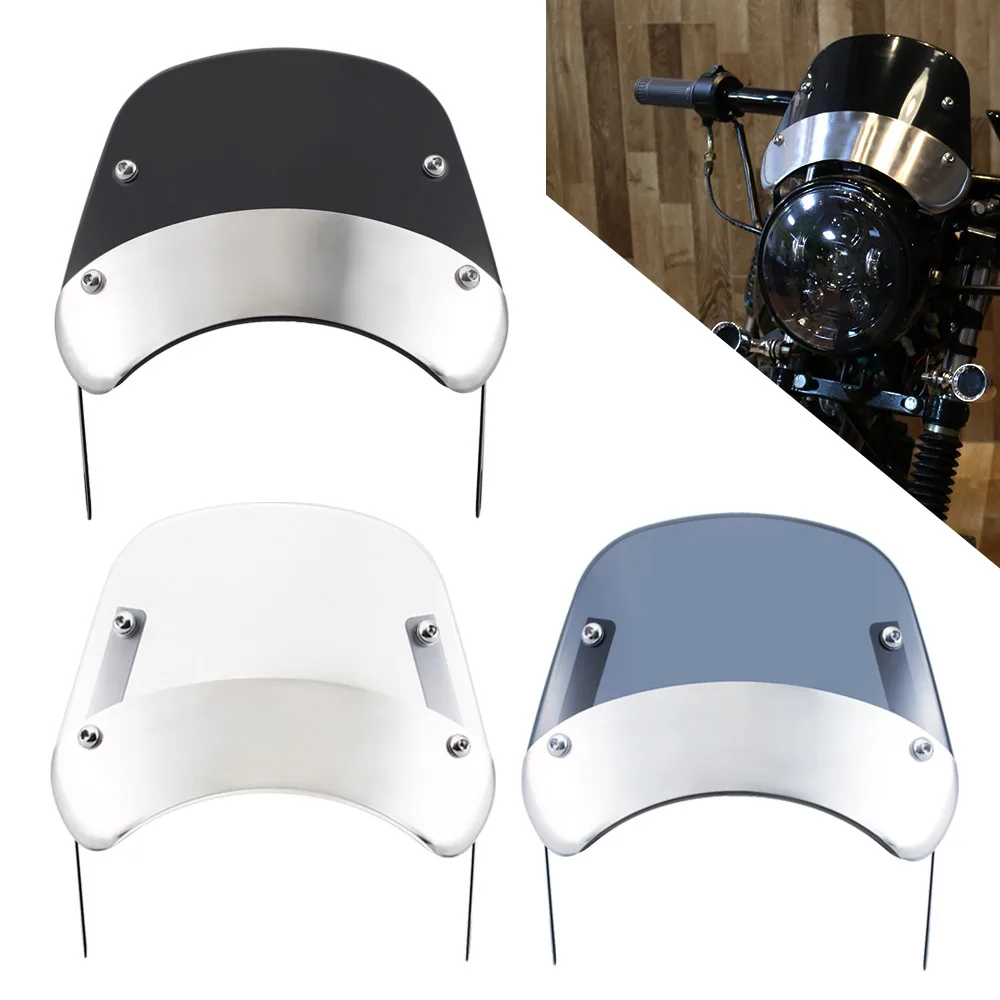 Козырек на лобовое стекло мотоцикла для Yamaha XJR 1300 Royal Enfield Ducati верхний отражатель
