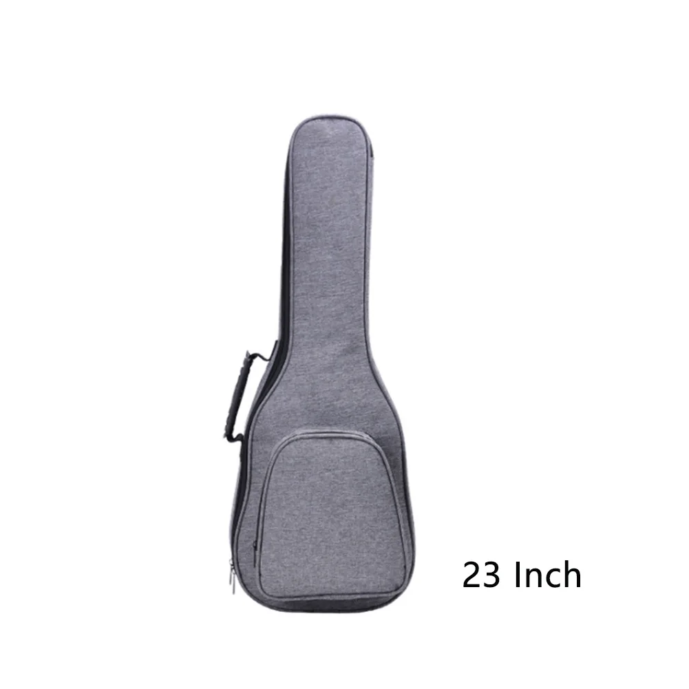 23 Inch grey Чехол для переноски на молнии с защитой от царапин эргономичный Handsfree с двойным ремешком укулеле гитара модная утолщенная дорожная мягкая льняная - Цвет: 23 Inch grey