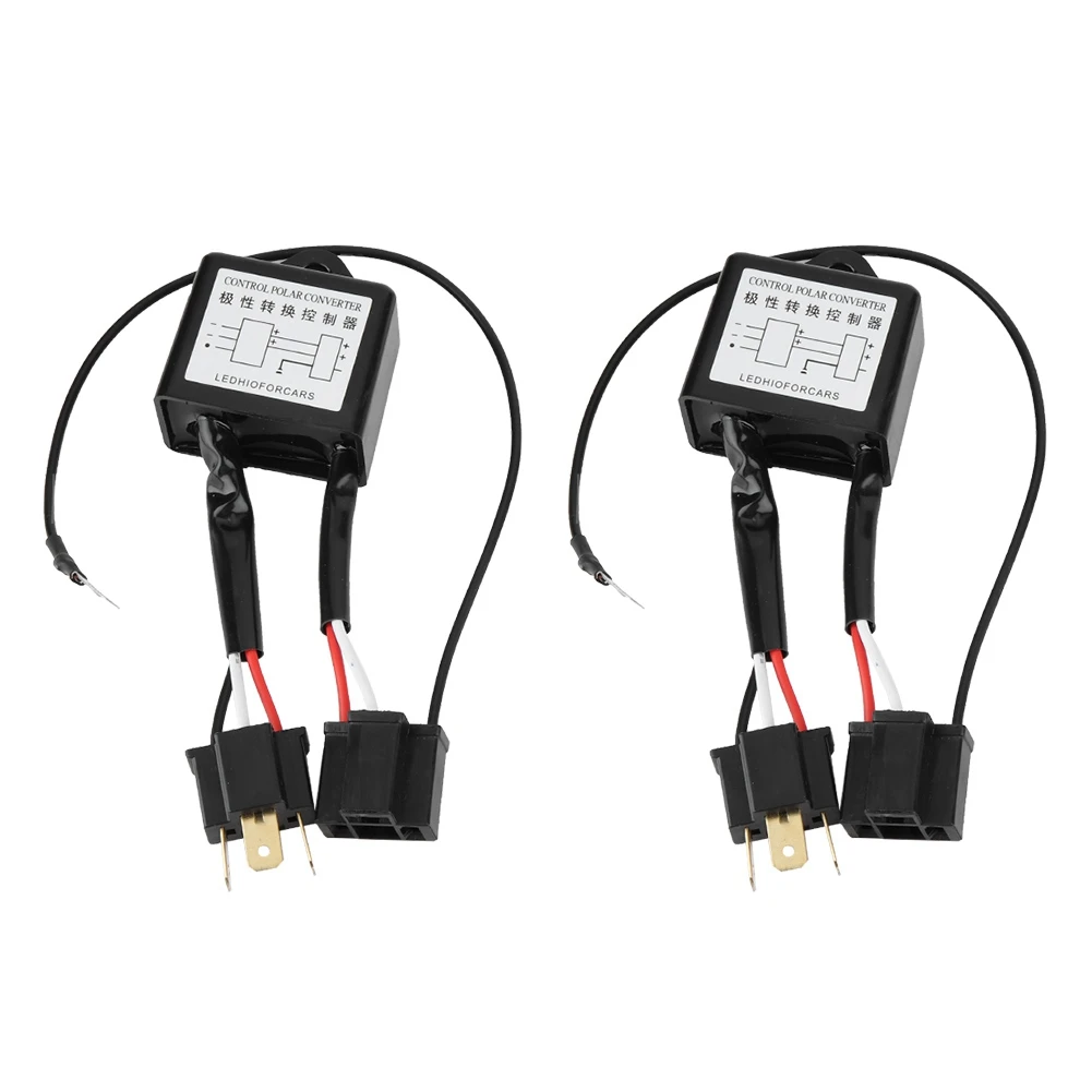 

2pcs LED Negative Converter Polars inverter Negative Switch Harness Adaptor Reversed Polarity for H4 accessoire voiture New
