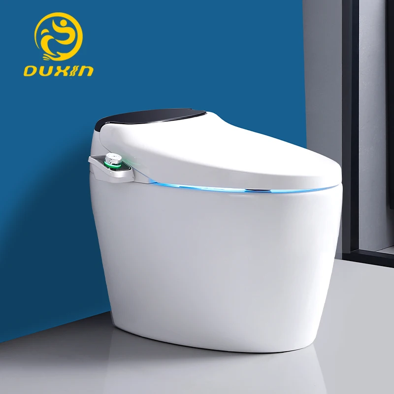 Modern luxury bathroom automatic flush smart wc electric bidet toilet smart 110v one piece ceramic intelligent toilets