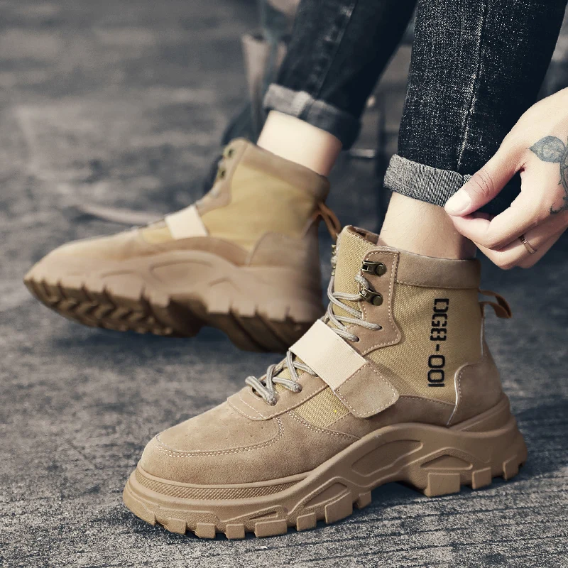 

Martin boots men's shoes high to help the British wind men's help snow boots winter tooling boots cotton shoes plus velvet