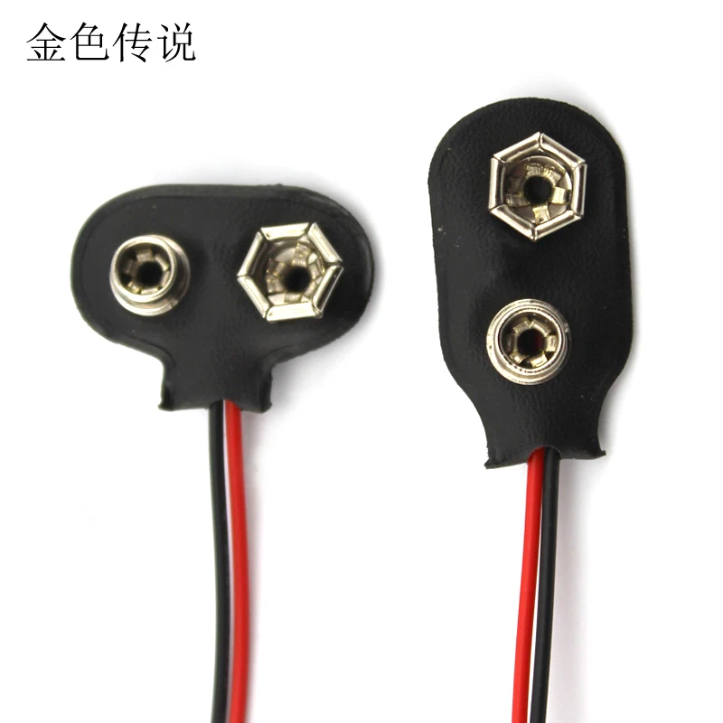 9 в кнопка батареи батарея чехол кнопка с проводом 9 В аккумуляторный кабель батарея держатель батареи