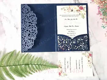 

50pcs Hollow Festival Gift Set/ / Paper Gift Invitation Paper Flower Greeting Card