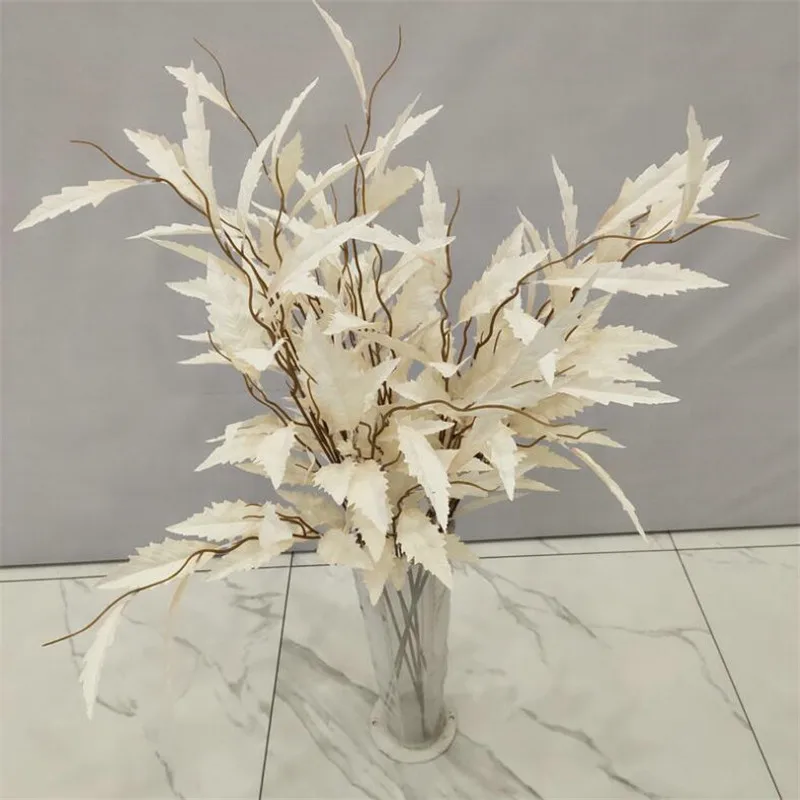 Fake Long Stem Artemisia Argyi 45.28" Length Simulation Autumn Greenery for Wedding Home Decorative Artificial Plants | Дом и сад