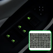Calcomanía luminosa multifunción para coche, pegatina de botón para VW Polo Golf 4 5 6 7 Beetle MK2 MK3 MK4 MK5 MK6 Bora CC Passat B6 B5
