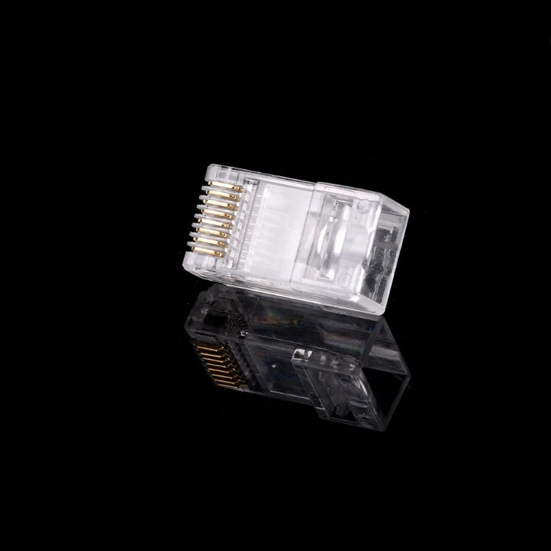 10 шт. RJ45 CAT6 8-контактный модульный Вилки utp-неэкранированная версия с загрузкой