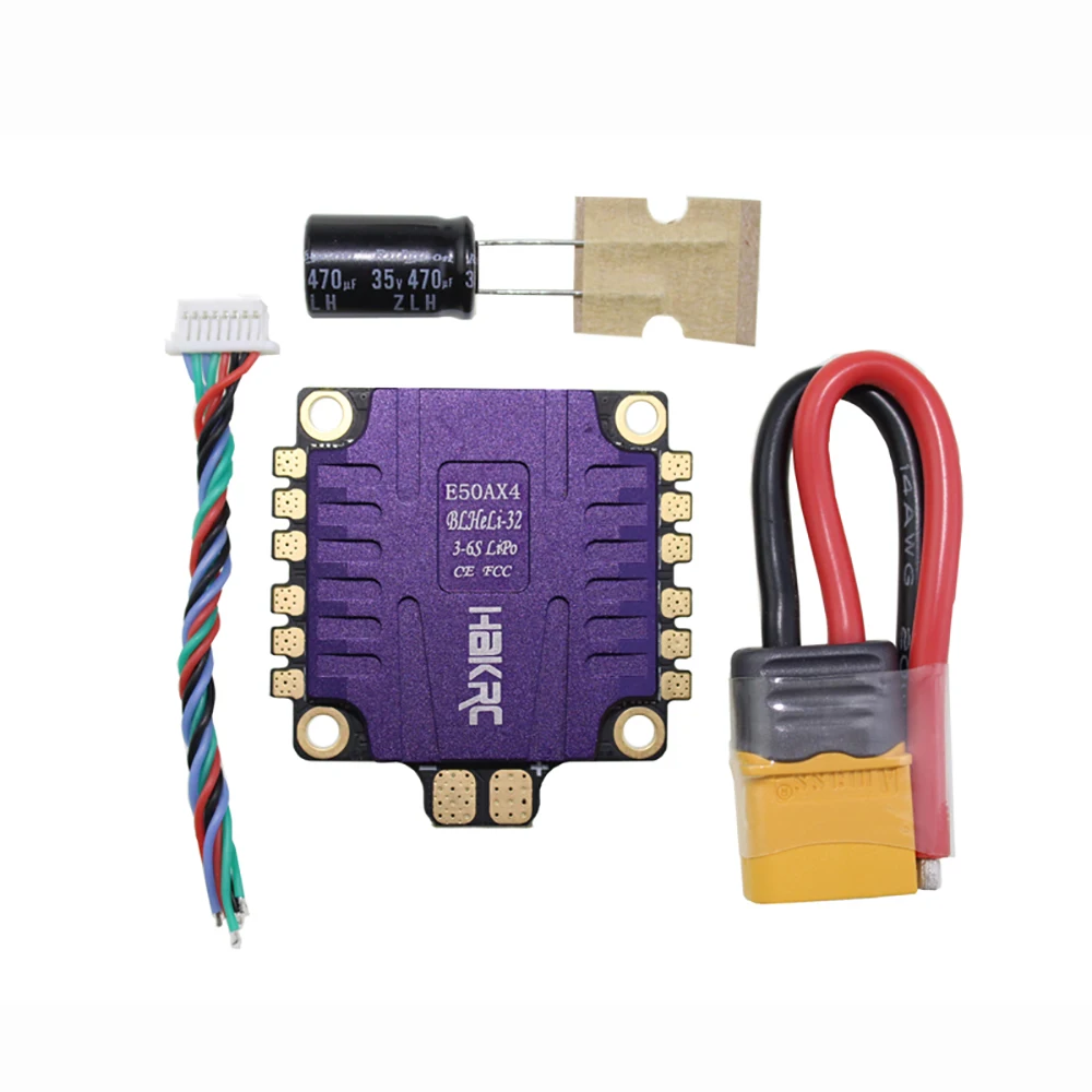 

New 32-bit 50A 4 in 1 3-6S ESC Support Oneshot Dshot150 600 1200 Multishot PWM for QAV200 250 280 FPV Racing Drone Part