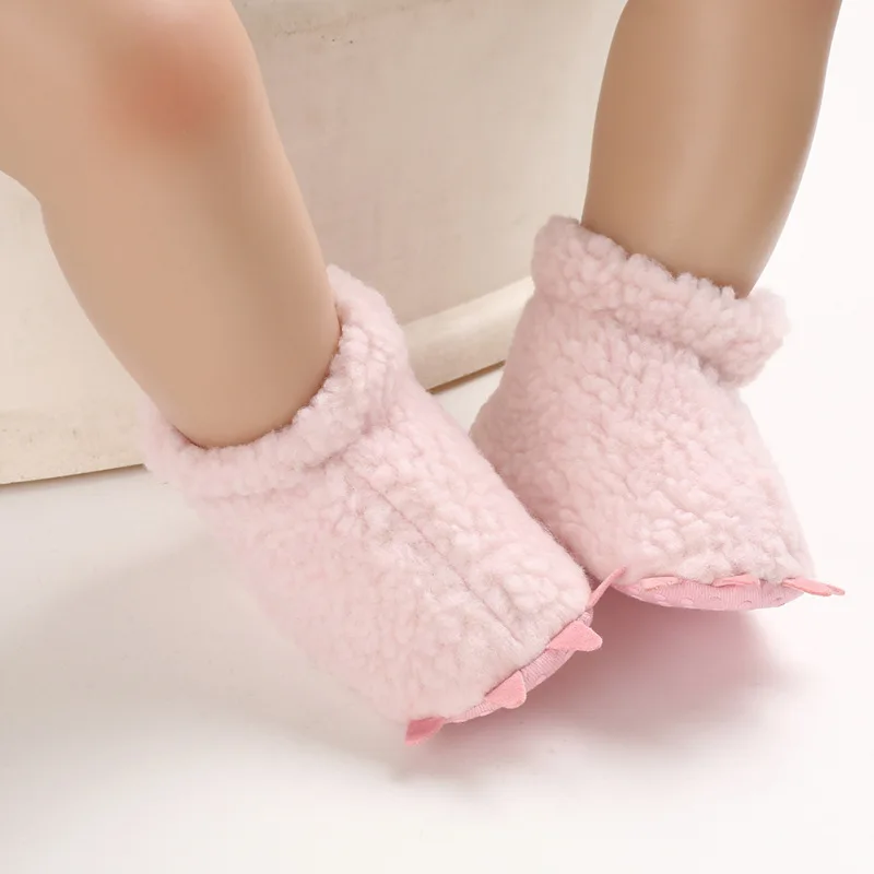 Cute Baby Boots Warm Newborn Baby Girl Winter Boots Soft Sole Non-Slip Thick Toddler Infant Snow Boots Girls Shoes