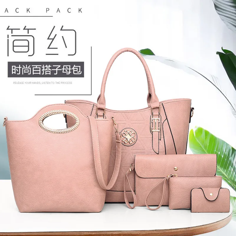 

Qian yi niao 2019 New Style Five-Piece Different Size Bags Fashion PU Handbag