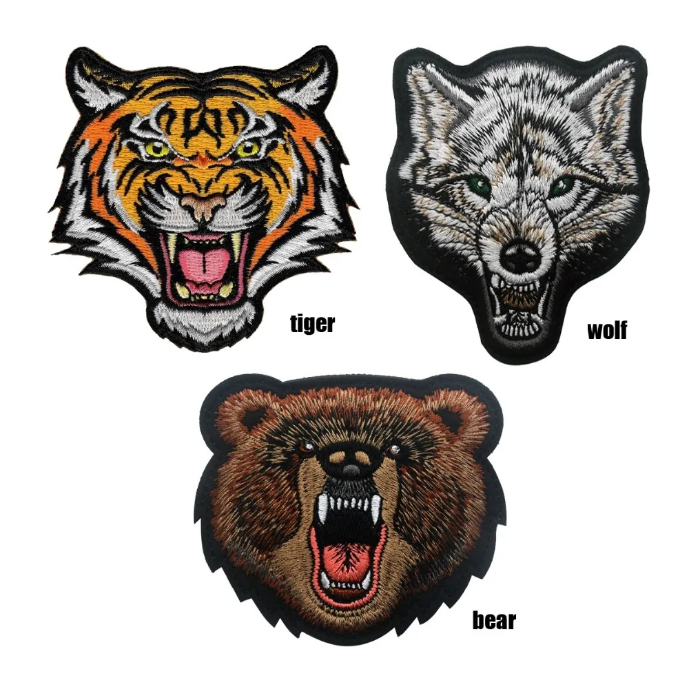 Русская нашивка с изображением волка медведя тигра военные армейские эмблемы