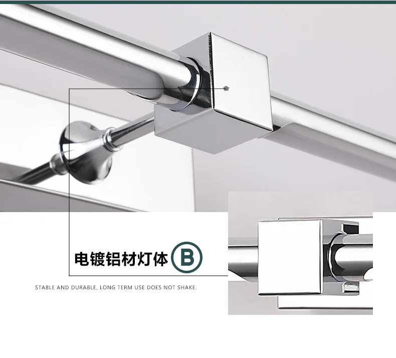 Ju sheng Manufacturers Stainless Steel Mirror Front Lamp LED Bathroom Lamps Modern Minimalist Mirrored Bathroom Cabinet jing zi