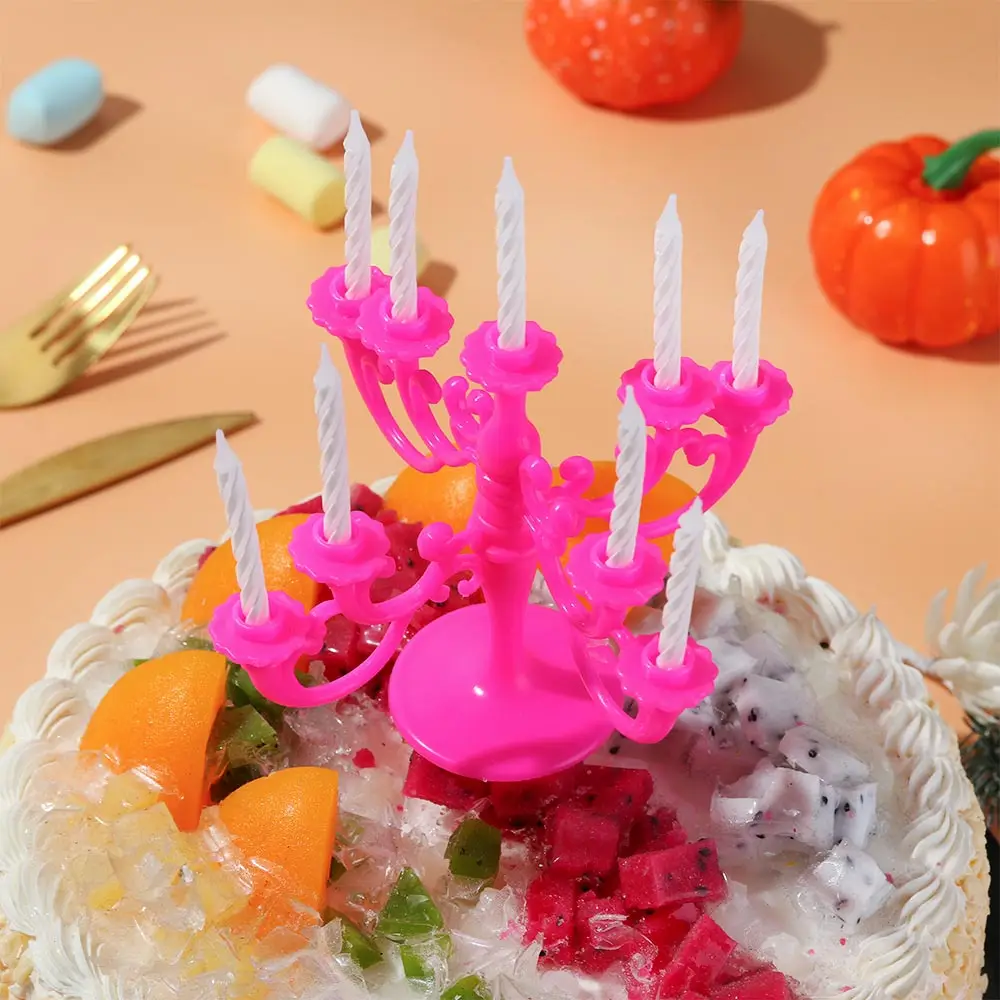 Cake Topper 1Set Candelabra Candle Holder Birthday with Candles Cupcake Decor Candlestick for Weddings Birthday Party Supplies party decorations birthday party supplies cake topper cake decorations cake candles cake toppers