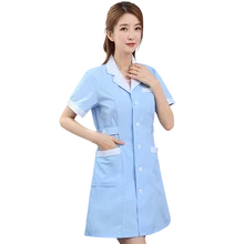 Медицинская форма медсестры Корейская версия салон красоты Татуировка Униформа художника аптека одежда Бесплатные вышитые слова медсестры медицинская