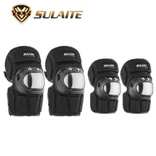 

Sulaite Motorcycle Knight Stainless Steel Knee and Elbow Pad Windproof Cushioning Outdoor Sport Ware knee supportsportsknee pad