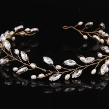 Свадебное Кристальное стекло ручной работы повязка для волос сценические аксессуары для укладки волос банкетные аксессуары для волос