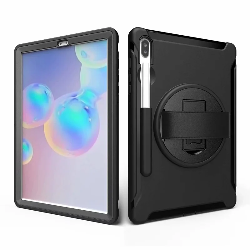 Чехол для samsung Galaxy tab S6, SM-T860, SM-T865, 10,5 дюймов, чехол, противоударный, броня, подставка, ремешок на руку, ПК, жесткий чехол для Galaxy Tab S6
