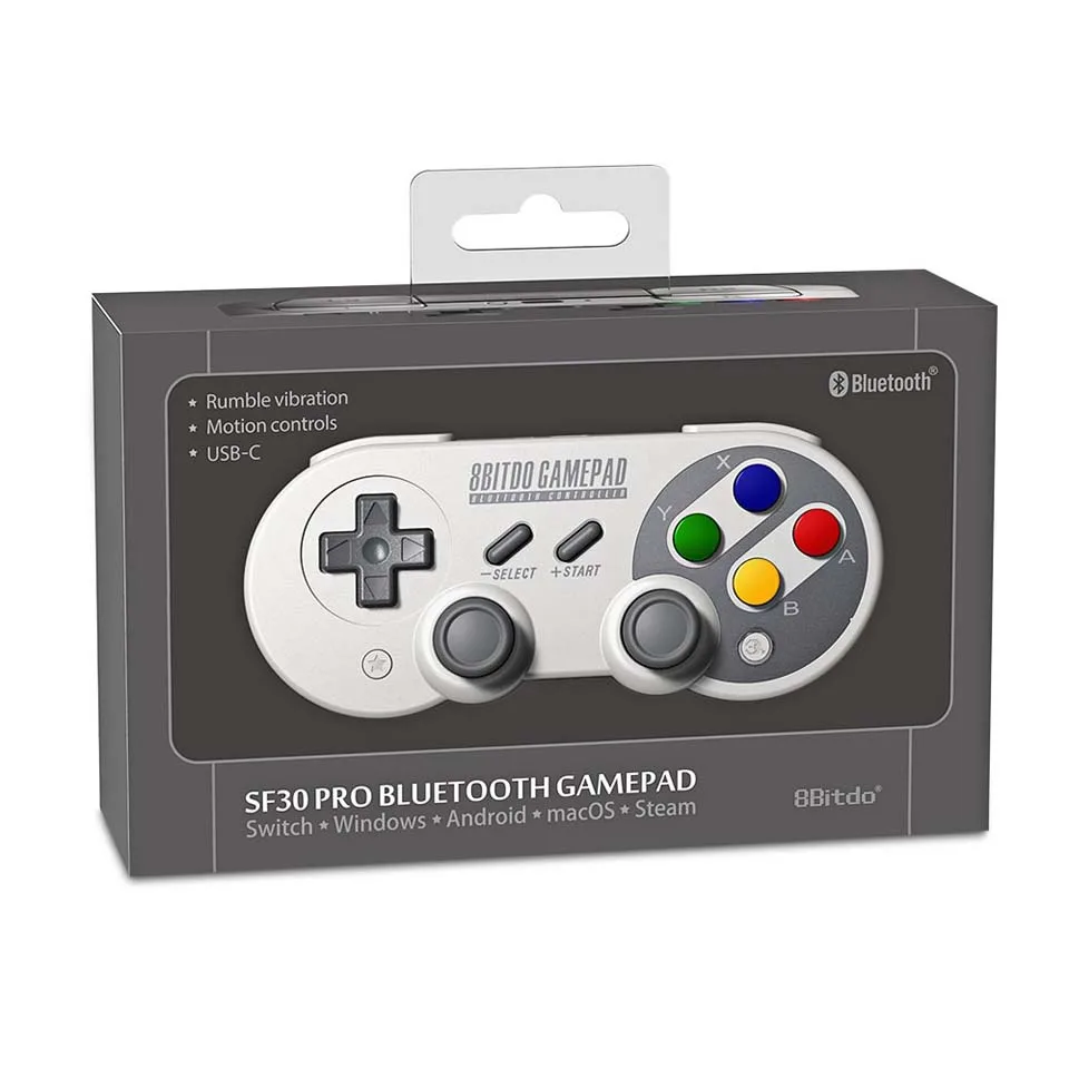 Беспроводной bluetooth-контроллер 8Bitdo SF30 Pro/SN30 Pro/N30 Pro 2/SN30 двойной классический джойстик для переключателя, Windows и т. д