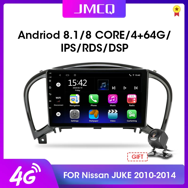 

JMCQ 2din Android 10 Car Radio Multimedia Video Player For Nissan Juke YF15 2010-2014 GPS Navi Navigation GPS 2 din Head Unit